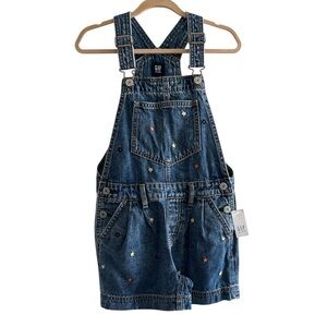GAP Denim floral short Overalls Medium Blue